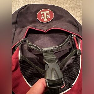 Black and maroon Texas A&M Backpack by three T’s.